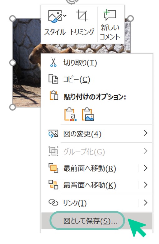 図として保存