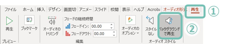 バックグラウンド再生の設定