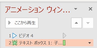 アニメーションウィンドウ一覧